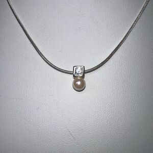 Carolee‎ Vintage Faux Pearl and Rhinestone Charm Necklace